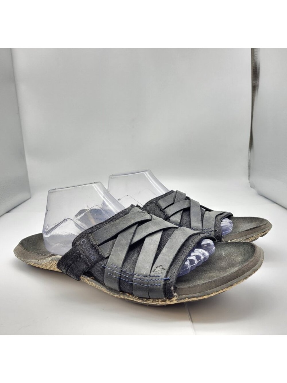 Cushe Mens Manuka strap Sandals Size 13 Leather Flip Flop Slide Shoes Black